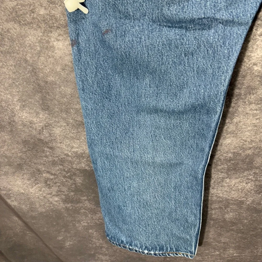 VTG 90s Levis 501 STF Jeans Mens 46x32 Made in USA Blue Straight Leg Button Fly
